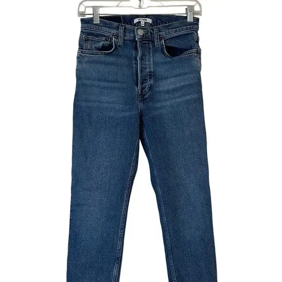 Re/Done 90s High Rise Ankle Crop in Mid 70s Color sz 26 - Picture 2 of 8